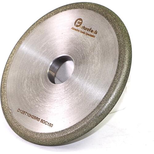 1 piece round edge Electroplated diamond grinding wheels for carbide stone agate grinding DD064