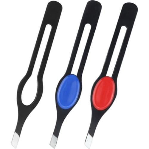 1Pc Eyebrow Tweezer Stainless Steel Soft-Grip Tweezers Grip Precision Tweezers For Craft Hair Remover Beauty Makeup Tool