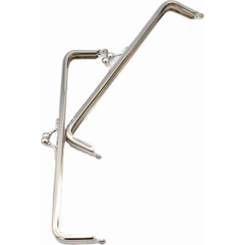 20cm Metal Purse Frame silver purse handle making kiss clasp lock For Clutch Leather Bag Handle Handbag Accessories-1pcs