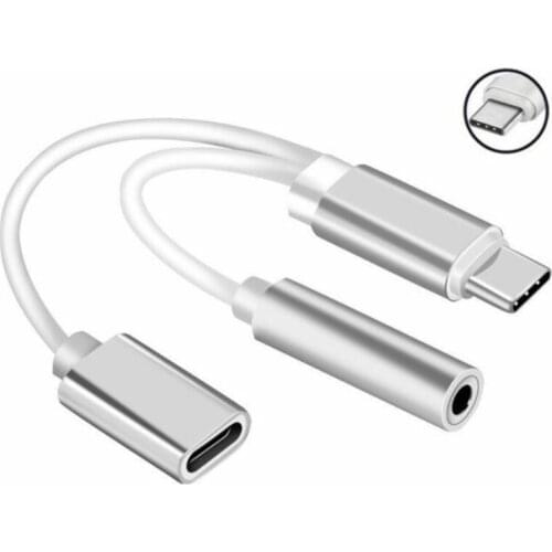 Type-C to Type C 3.5mm Aux Jack Charging Audio Adapter 2 In 1 Splitter Adapter for Xiaomi Mi Samsung Letv phones usb c Converter