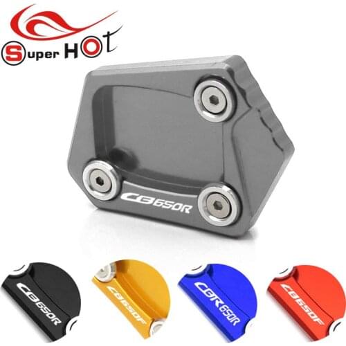 Motorcycle Accessories CNC Kickstand Foot Plate Side Stand Extension Pad for Honda CBR650R CB650R CB650F