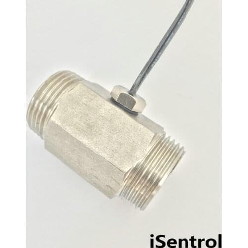 N43 NTC10K B=3950 Temperature Sensor M8 hole 2 Wire 0.5 Meters Immersion on SUS304 Nipple 49mm BSP3/4" Male iSentrol Sensor