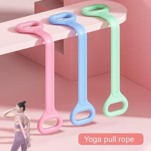 TPR Yoga Resistance Bands Back Stretch Elastic Pull Rope Chest Arm Shoulder Training Expander Home Gym Pilates Fitness Equipment