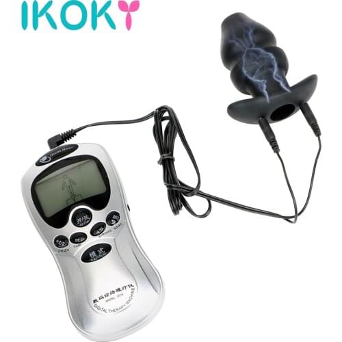 IKOKY Sex Toys for Women Erotic Female Masturbation Anal Plug Prostate Massage Electric Shock