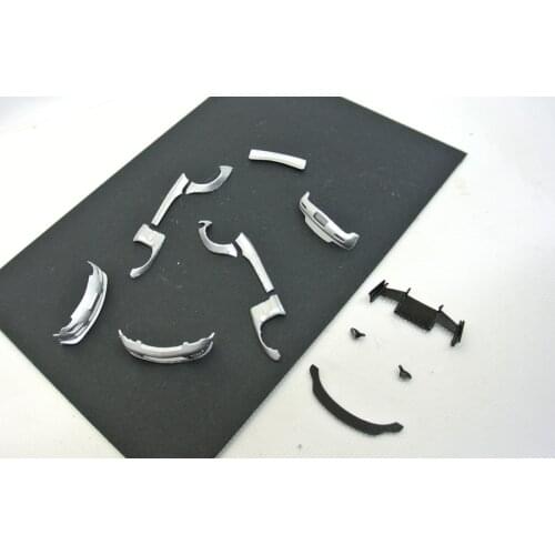 1:64 Hand-made simulation car model RX7 wide body parts mirror front shovel car body modification