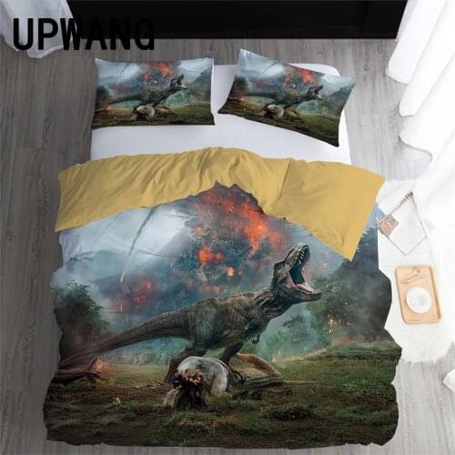 UPWANG 3D Bedding Set Dinosaur Animal Printed Duvet/Quilt Cover Set Bedcloth with Pillowcase Bed Set Home Textiles #DG12