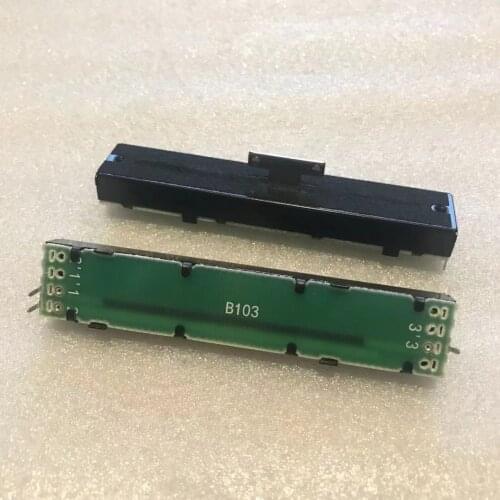 2pcs For AVOLITES 2008 Mixer console Straight Slide Potentiometer B10Kx2 / fader handle 8T