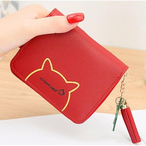 Coin Purse Wallets Lady Tassels Round Zipper Purses ID Cards Holder Moneybags Woman Wallet Girls Change Notecase Bag Billfold