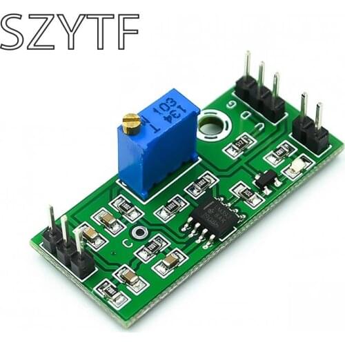 LM393 voltage comparator module adjustable high precision waveform shaping dual-output LED indication