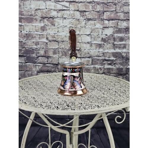 Handmade Rose Flower Copper Coffee Pot 5 Cup