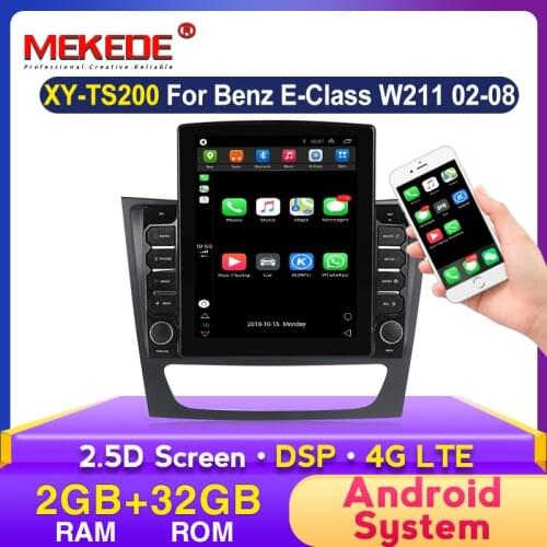 MEKEDE Tesla 9.7'' Android 4G LTE car Multimedia Player For Mercedes Benz E W211 CLS W219 G-Class W463 W209 Auto radio GPS navi