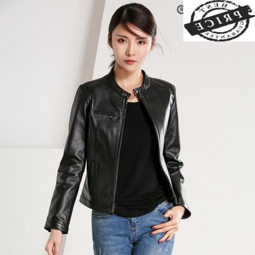 Natural Sheepskin Coat Female Genuine Leather Moto Jacket Women Winter Autumn Clothes 2021 Ladies Real Leather Jacket a16