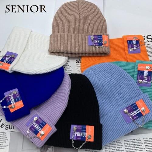 2021 New Winter New Style Cotton Warm Couple Knit Hat Fashion Hip-hop Womens Beanie Street Trend Mens Skullies Winter Hat