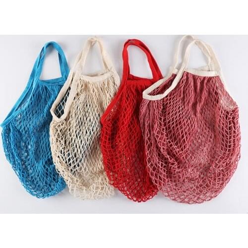 New Bags Fruit Shopping Storage Handbag Reusable Foldable Mesh Net Turtle Bag String Bag Fruit Storage Handbag folding shopping