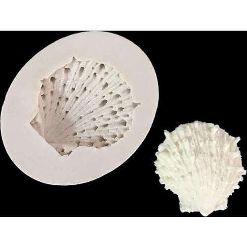 New The underwater world Marine life scallop shell Silicone mold Fondant cake decorating tools Sugarcraft Chocolate