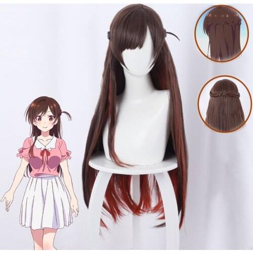 Anime Rent A GirlFriend Mizuhara Chizuru Cosplay Wig Women Ichinose Chizuru Cosplay Wig Rent A GirlFriend Anime Cos Accessories