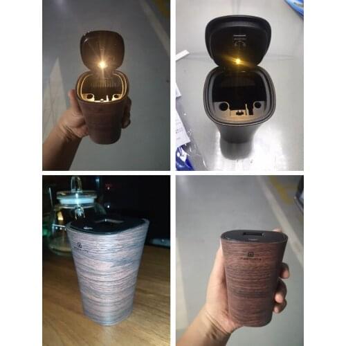 Solar energy Car Ashtray With Lid Men Home living room Decoration Accessories Technology Gadget Fathers Day gift