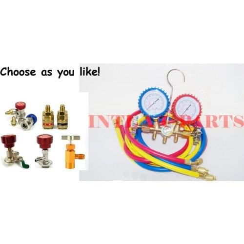 R134a R12 R22 R404a A/C Manifold Gauge Set with Hose for Household / Automobile A/C Air Conditioning