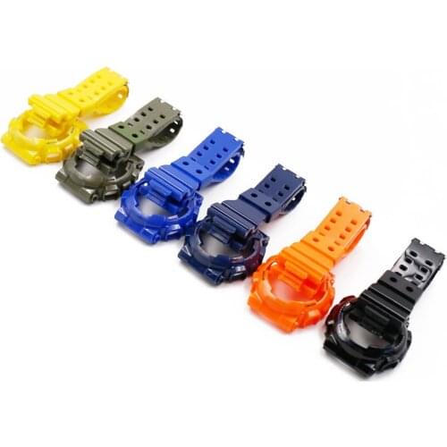 Watch Accessories Resin strap case for Casio G-SHOCK watch with case bright light GA110 100 GD120 100 GLS100 watch strap