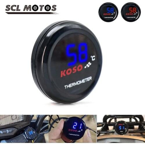 SCL MOTOS 1PC Motorbike Koso 0°C-120°C Thermometer Instruments Water Temperature Meter Gauge Digital Display Motorcycle New