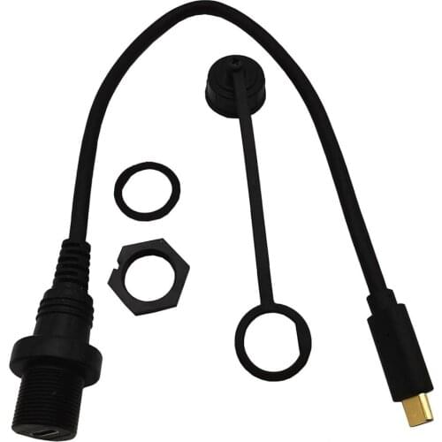 USB3.1 type-c Male to Female AUX Flush Panel Mount Extension Cable for Car Truck Boat Motorcycle Dashboard；type-c Extension Cabl