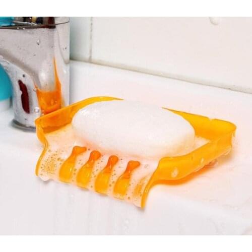 Bathroom Shower Soap Box Dish Storage Plate Tray Holder Case Soap Holder Bathroom Tray Accessories Soap Dish Drain Box Shelf