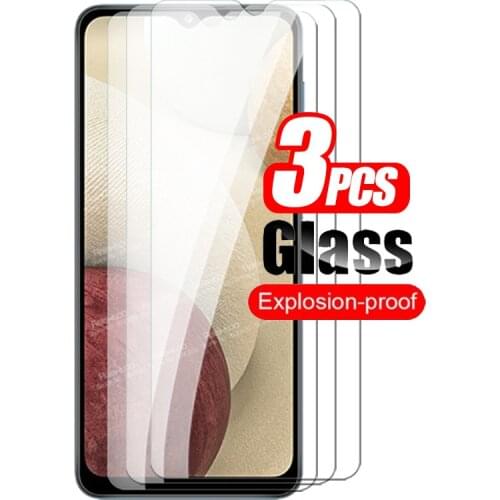 3pcs Protective Glass For Samsung Galaxy A12 Glass Screen Protector Sumsung A 12 On Samsunga12 Galaxya12 A125F Tremp Phone Film