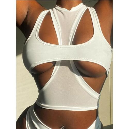 Gtpdpllt Hollow Out Y2K 2021 Summer Crop Top Sexy Women Black Sleeveless White Beach Casual Streetwear Party Tank Tops Fashion