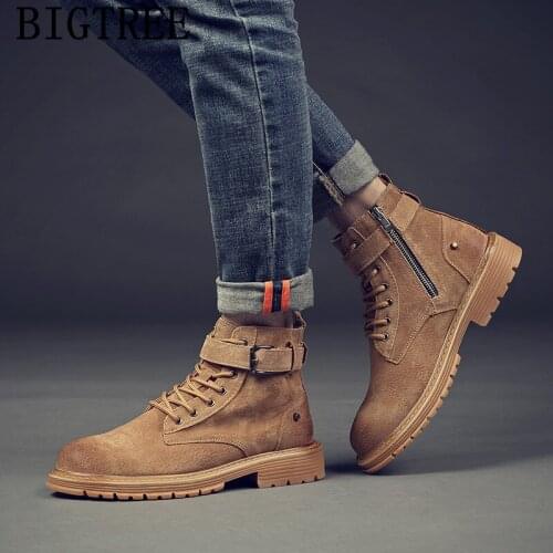 Snow Boots Men Winter Shoes Genuine Leather Boots Men Vintage Shoes Winter Boots Men Designer Shoes Zapatos De Hombre Ayakkabi