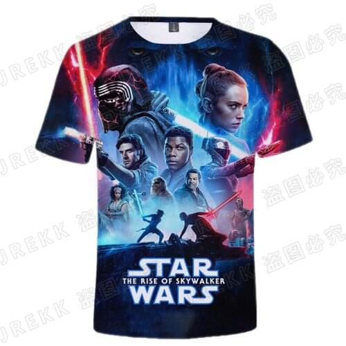 2021 Summer Casual Men T Shirt Marvel Movie Star Wars 3D Print Boy Girl Kids Tee Shirts Short Sleeve Harajuku Women Clothing