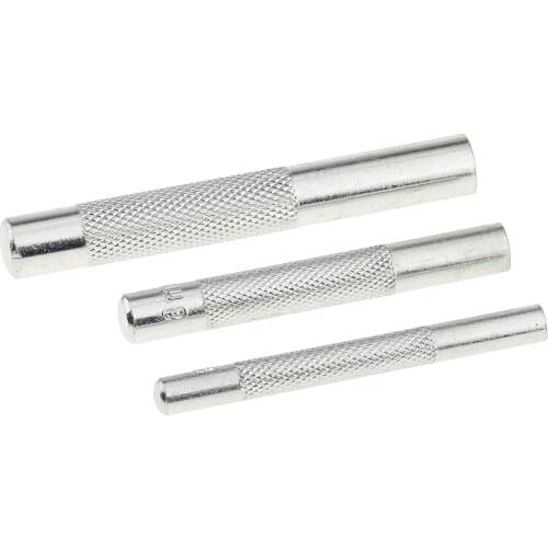3 Pieces Leather Die Punch Tools for Snap Button Press Stud Coat Rivet Fastener for Clothing Handbags Canvas Webbing Craft