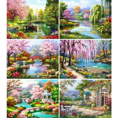 AZQSD 5d Diamond Painting Full Square Scenery Handmade Diamond Embroidery Landscape Home Decor Gift Needlework Art Crafts
