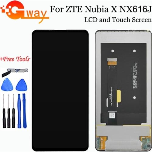 Black 6.26" For ZTE Nubia X NX616J LCD Display + Touch Screen Digiziter Assembly For Nubia X LCD Phone Repairmence With Tools