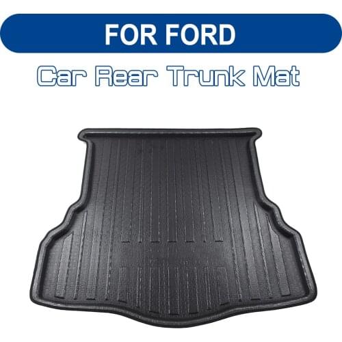 FOR FORD Mondeo Focus Fiesta S-MAX EcoSport EDGE Taurus Kuga Explorer Car Rear Trunk Boot Mat Floor Mats Carpet Anti Mud Cargo
