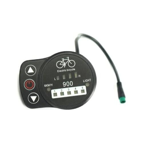 24 v 36 v 48 v fonctionnelle velo electrique LED affichage 900 avec 5 niveau et 6 km/ heure pedale asisst ebike displayer