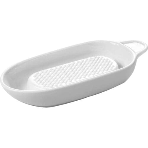 Porcelain Grater Plate for Ginger, Garlic and Onion for Kitchen, for Cooker Apple Meat Puree Vegetable Grinder
