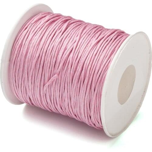 1mm Multicolor Waxed Thread Cotton Cord Fit Bracelet Necklaces Earrings String Strap Jewelry DIY Findings About 100yard