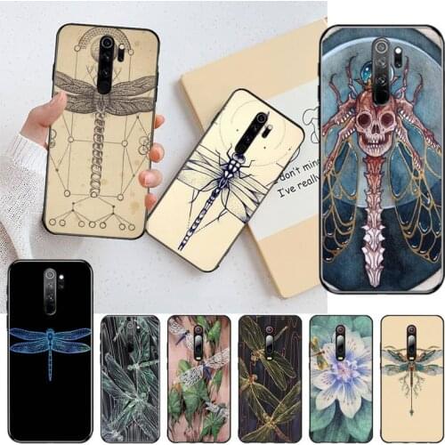 Art dragonfly Fly tattoo Phone Case for Redmi 8A Note 9 8 8T 7 6 6A 5 5A 4 4X 4A Go Pro