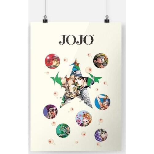 JoJo no Kimyou na Bouken Anime Framed Wooden Frame Canvas Poster Painting Wall Art Decor Room Study Home Decoration Prints