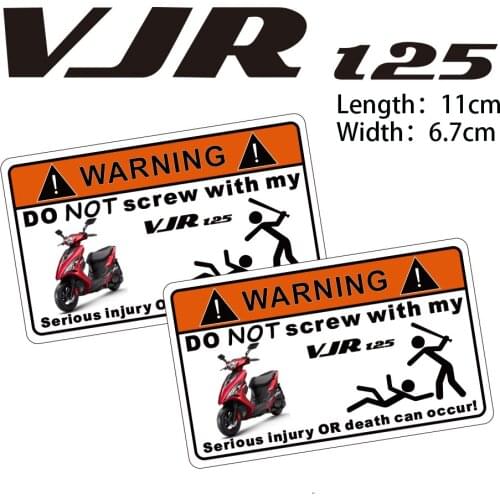 KODASKIN Motorcycle Cheap 2D Creative Warning Sticker Decal for KYMCO VJR125