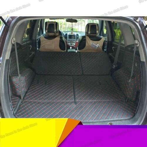 Lsrtw2017 for Hyundai santa fe car trunk mat cargo liner 2006 2007 2008 2009 2010 2011 2012 Inokom styling carpet rug luggage