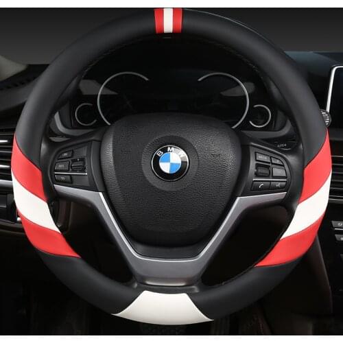 38CM PU Leather Car Steering Wheel Cover for BMW X1 X2 X3 X4 E84 F84 F39 E83 F25 G01 F97 F26 G02 F98 Auto Accessories