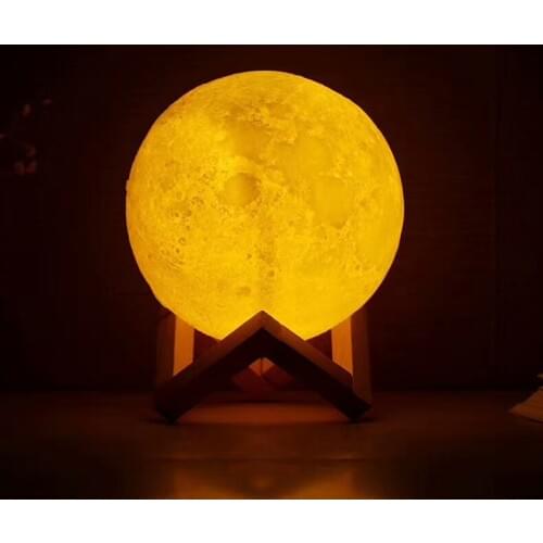 USB Rechargeable 3D Print Jupiter Moon Luminaria Lamp table desk dream Night Light Touch Bedroom 2 Color Decor bulb Creative