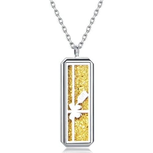 New Gift Ribbon Aroma Diffuser Locket Pendant Jewelry Stainless Steel Fashion Aromatherapy Perfume Necklace Essential Oil Locket