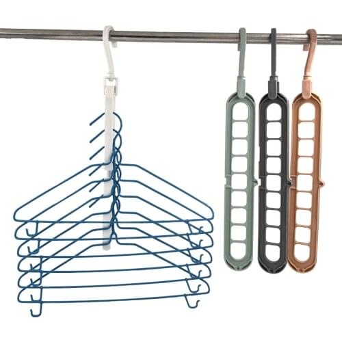 Multi-port Support Circle Clothes Hanger Clothes Drying Rack Multifunction Space Saving Hanger Magic Clothes Hanger