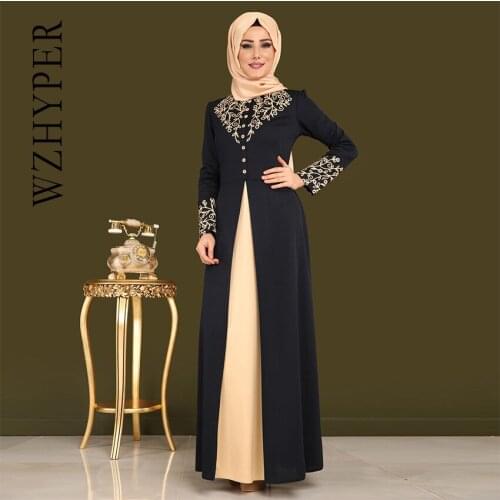 Muslim Dress Abayas for Women Muslim Wanita Robe Dubai Moslim Jurken Robe Musulmane Femme