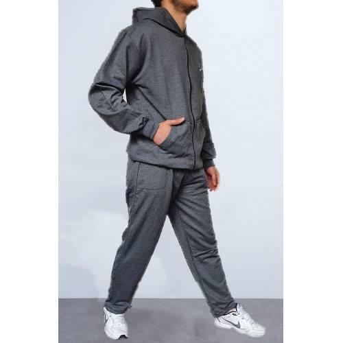 Mens Hooded Full Zipper Tracksuit Set Made of 100 cotton