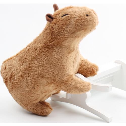Simulation Capybara Stuffed Animals Plush Toy Soft Dolls Real Life Capybara Dolls Kids Toys Peluche Juguetes Christmas Gift 18cm