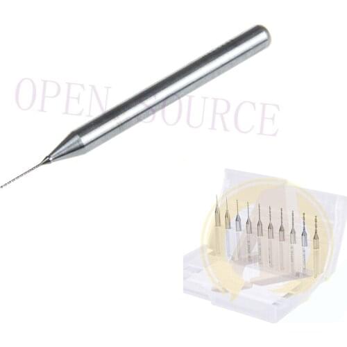 10pcs 0.3mm to 1.2mm Micro Carbide Drill Bits Kit Nozzle Drill bits for 3D Printer CNC / Dremel / Jewelry /PCB