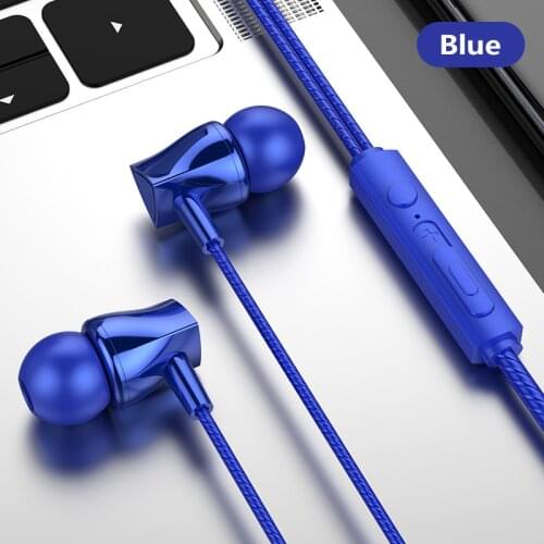 Wired Earphones Subwoofer Headphones 3.5mm for iPhone Smartphones Tablet Laptop